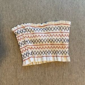 RWB bandeau swim top